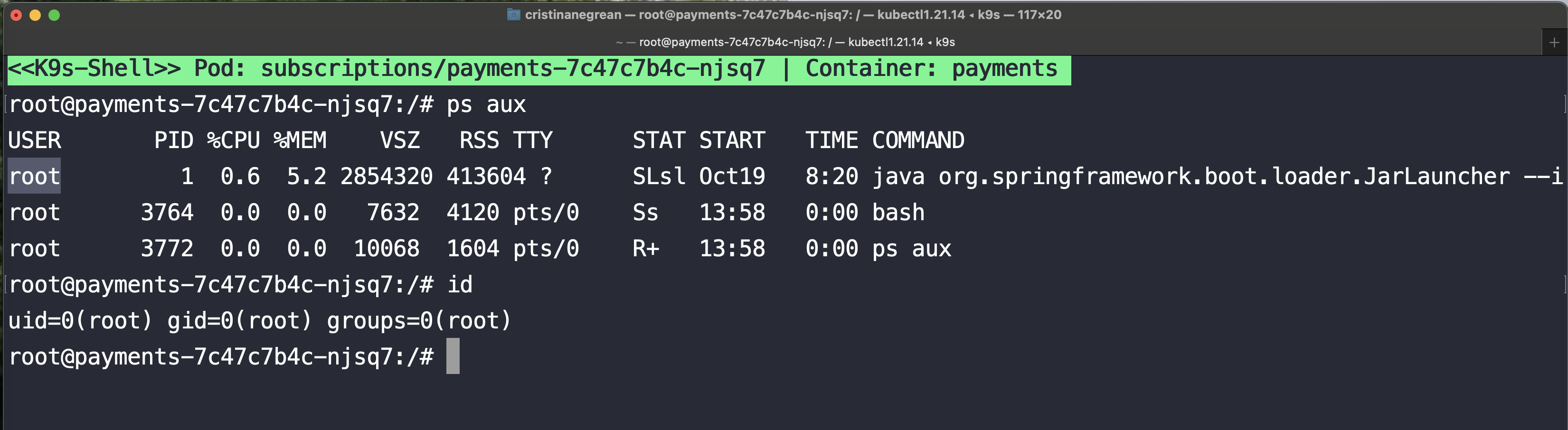 Container Running as root
